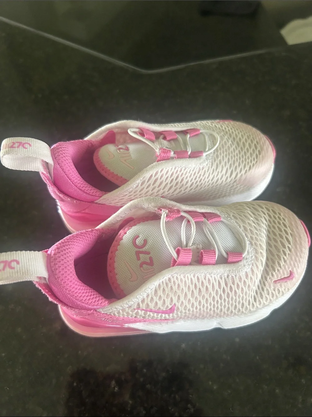 Nike Kids' Pink and White Air Max Slip-On Sneakers